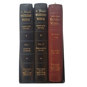 St Joseph Complete Missal Set Sunday & Weekday Vol I II  Gold Gilt